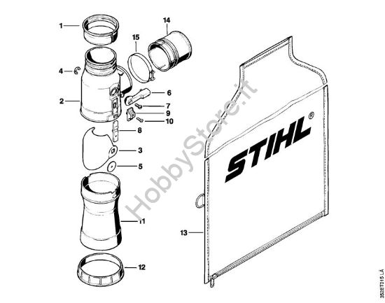 Dispositivo di aspirazione Soffiatori (BG, BR) BR 320 della marca STIHL