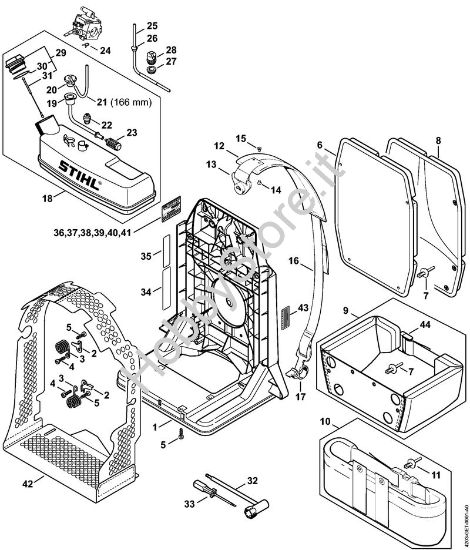 Dorsale Soffiatori (BG, BR) BR 340 della marca STIHL