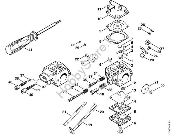 Carburator HD-28, HD-29, HD-45 Soffiatori (BG, BR) BR 380 della marca STIHL