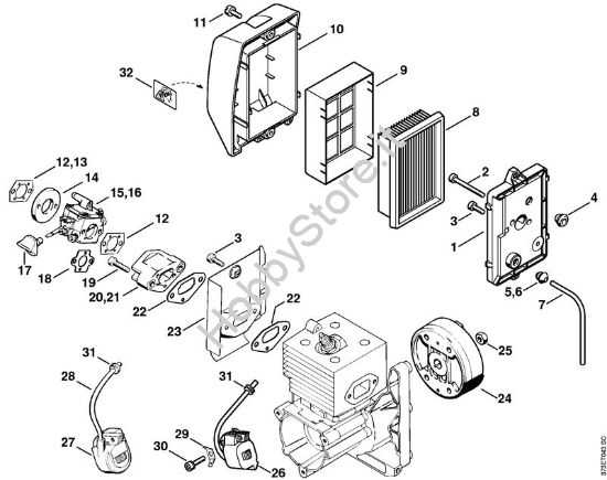 Filtro aria, impianto di accensione Soffiatori (BG, BR) BR 420 della marca STIHL