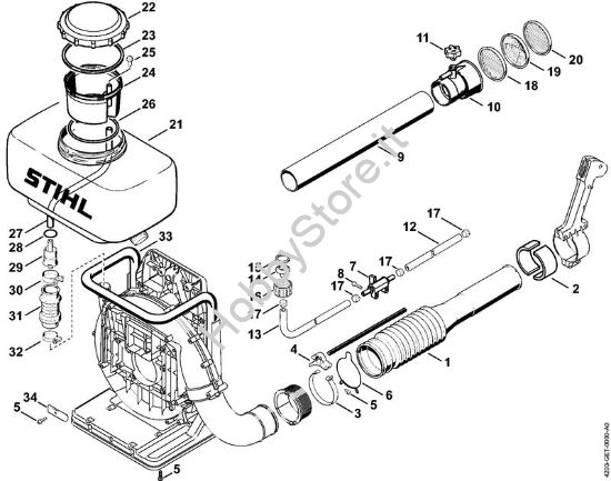 Kit di transformazione BR/SR Soffiatori (BG, BR) BR 420 C della marca STIHL