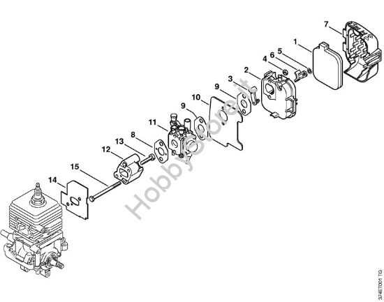 Filtro aria, carburatore Soffiatori (BG, BR) BR 45 C della marca STIHL