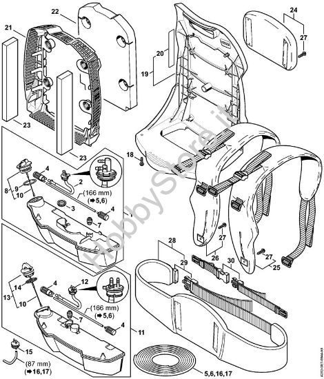 Serbatoio carburante, dorsale Soffiatori (BG, BR) BR 500 della marca STIHL
