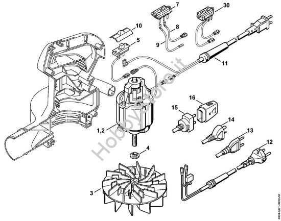Elettromotore BE 55 Soffiatori elettrici (BE, BGE) BE 55 della marca STIHL
