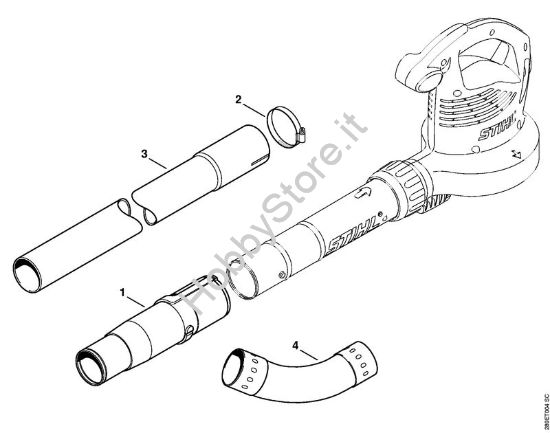 Corredo dispositivo pulizia grondaia Soffiatori elettrici (BE, BGE) BGE 71 della marca STIHL