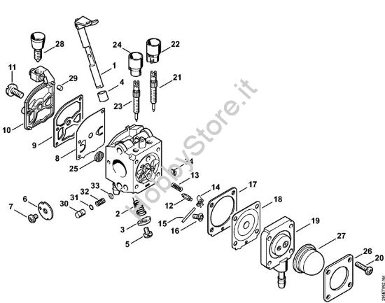 Carburatore C1Q-S68 Trituratori ad aspirazione (SH) SH 85 della marca STIHL