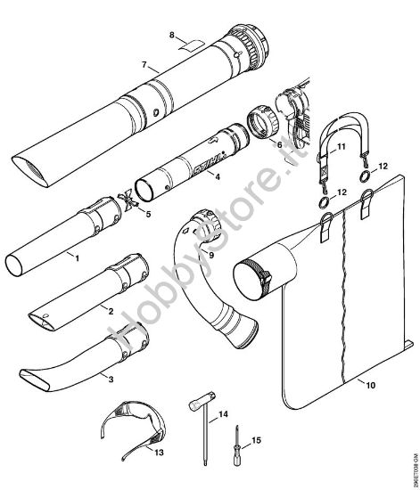 Ugello, dispositivo di aspirazione Trituratori ad aspirazione (SH) SH 86 della marca STIHL