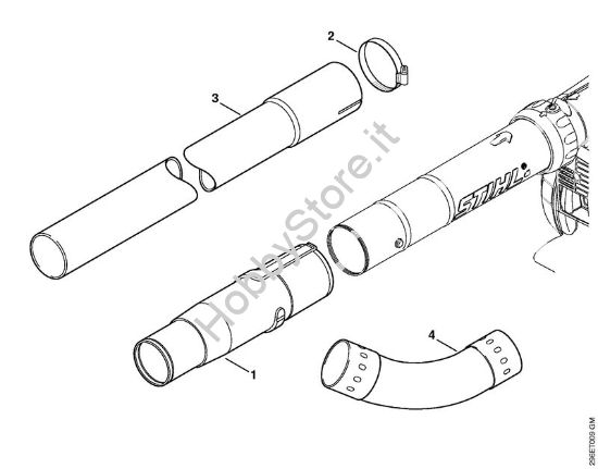 Corredo dispositivo pulizia grondaia Trituratori ad aspirazione (SH) SH 86-D della marca STIHL