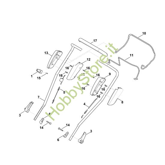 Picture of A - Parte superiore manubrio RM 2.0 RT