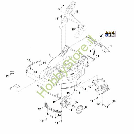 Picture of B - Scocca, asse anteriore RM 448.1 TC