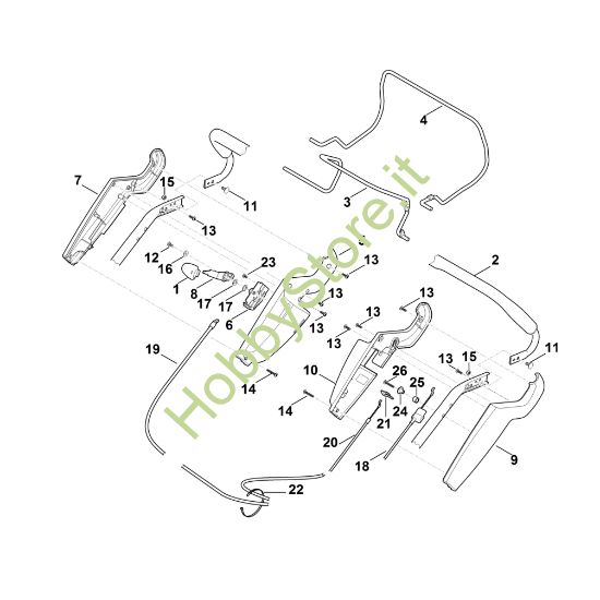 Picture of A - Parte superiore manubrio RM 545.0 V