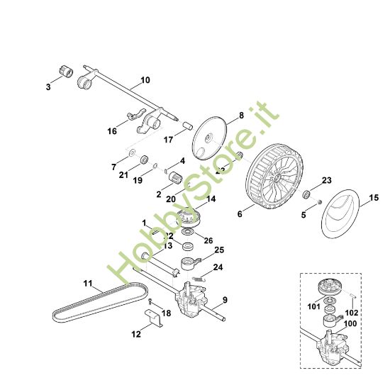 Picture of E - Asse posteriore, cambio RM 545.0 V