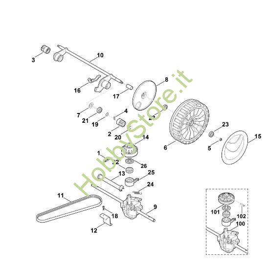 Picture of E - Asse posteriore, cambio RM 545.0 VM