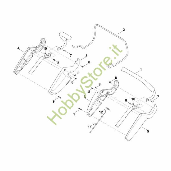 Picture of A - Parte superiore manubrio RM 545.1
