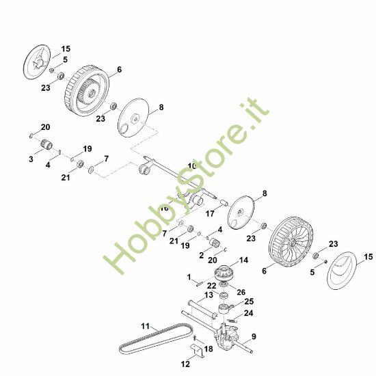 Picture of E - Asse posteriore, cambio RM 545.1 VE