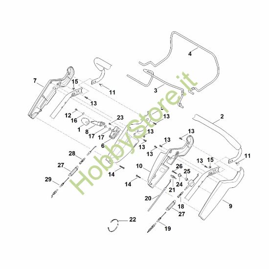Picture of A - Parte superiore manubrio RM 545.1 VM
