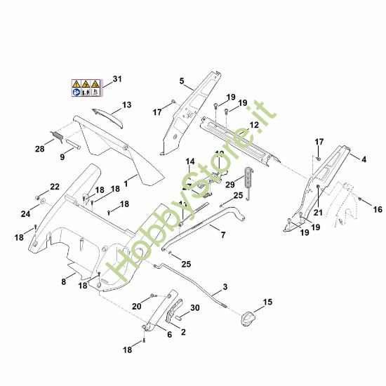 Picture of C - Telaio, regolazione altezza RM 545.1 VM