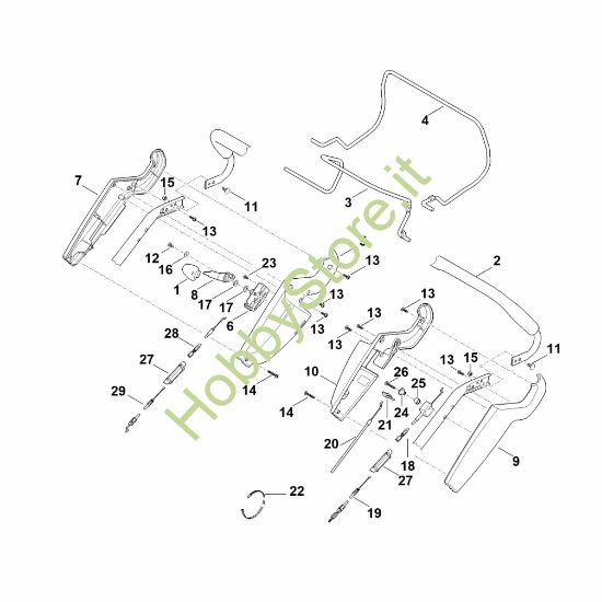 Picture of A - Parte superiore manubrio RM 545.1 VR