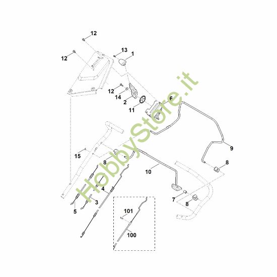 Picture of A - Parte superiore manubrio RM 650.0 V