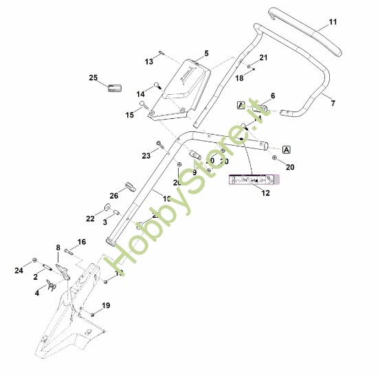 Picture of B - Parte inferiore manubrio RM 650.1 VE