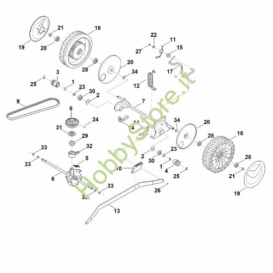 Picture of E - Asse posteriore, cambio RM 650.1 VE