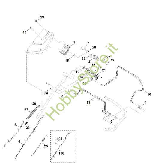Picture of A - Parte superiore manubrio RM 655.0 RS