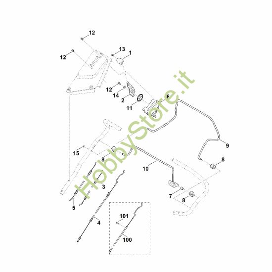Picture of A - Parte superiore manubrio RM 655.0 V