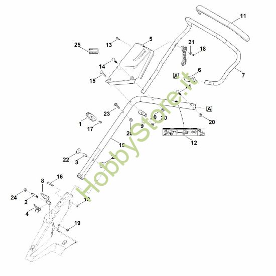 Picture of B - Parte inferiore manubrio RM 655.1 RS