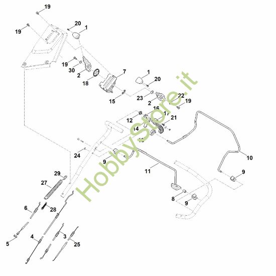 Picture of A - Parte superiore manubrio RM 655.1 VS