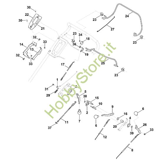 Picture of A - Parte superiore manubrio RM 756.0 GS