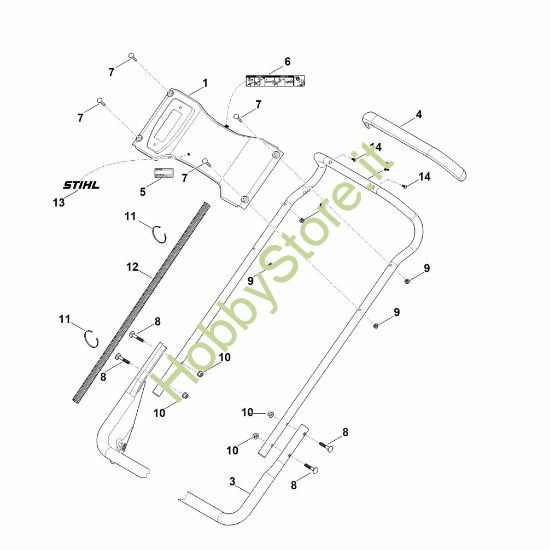 Picture of B - Parte inferiore manubrio RM 756.0 GS