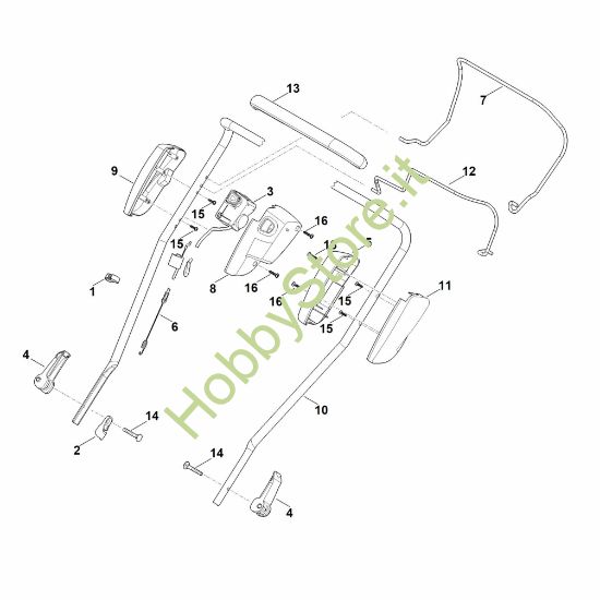 Picture of A - Parte superiore manubrio RMA 2.1 RT