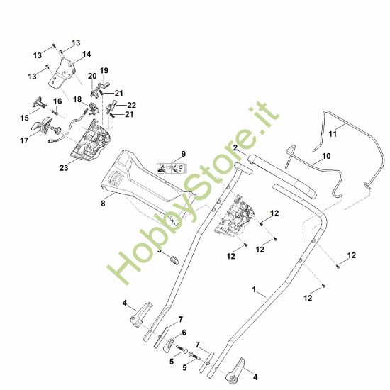 Picture of A - Parte superiore manubrio RMA 2.2 RV