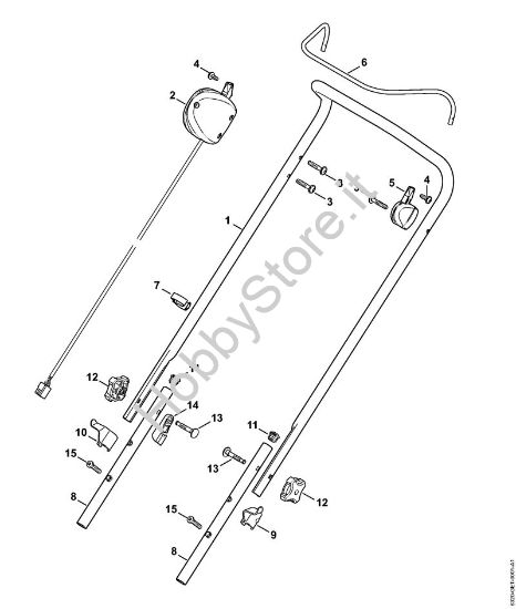Manubrio Tosaerba a batteria (RMA) RMA 370 della marca STIHL