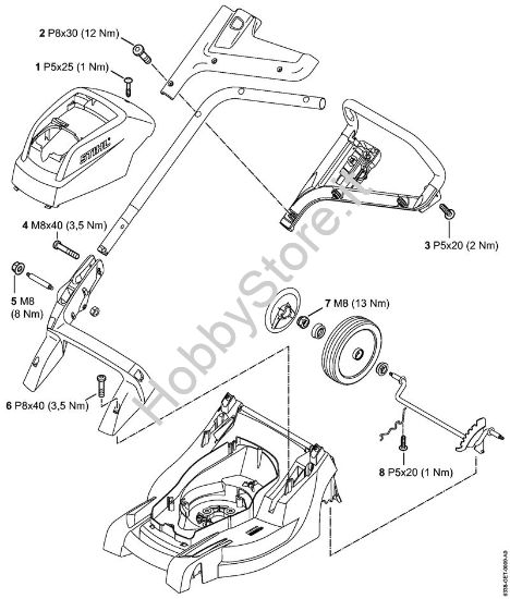 Coppie di serraggio Tosaerba a batteria (RMA) RMA 410 C della marca STIHL