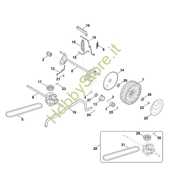 Picture of C - Carrello, impostazione in alto RMA 443.1 PC