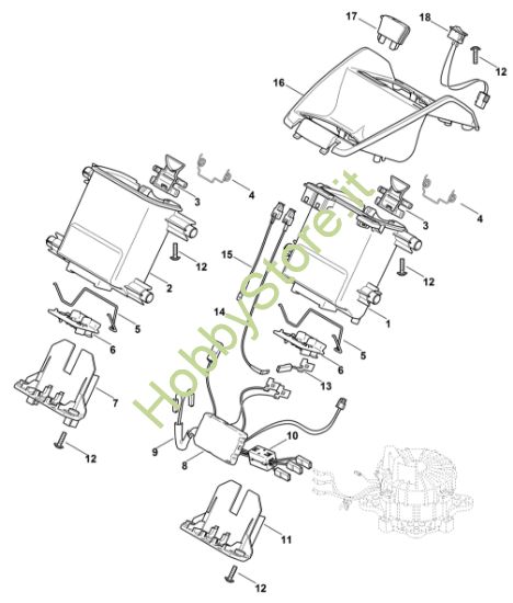 Picture of C - Portabatteria, modulo elettronico RMA 510