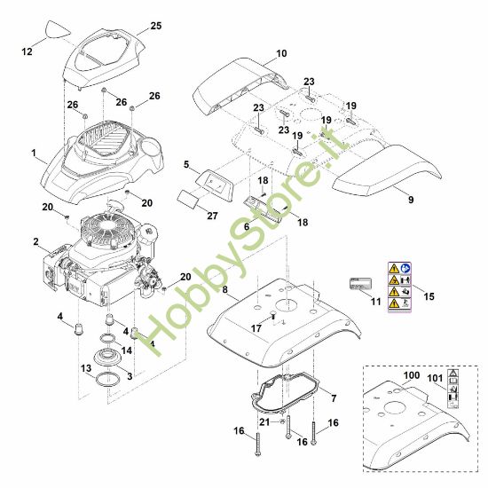 Picture of C - Copertura, motore MH 585.0