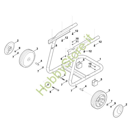 Picture of B - Piede della ruota GHE 135.0 L