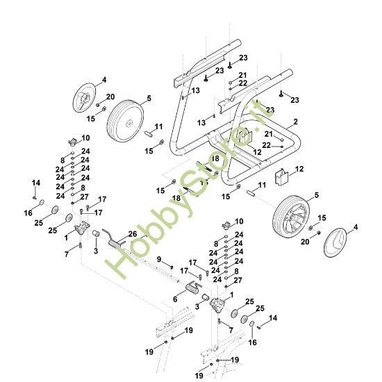 Picture of B - Piede della ruota GHE 140.0 L