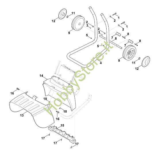 Picture of C - Piede della ruota GHE 250.0