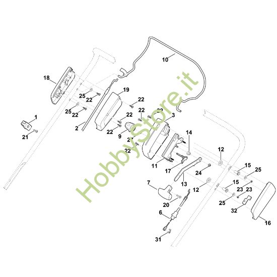 Picture of A - Parte superiore manubrio RL 540.0
