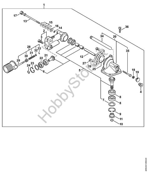 Riduttore angolato 0° - 90° (24.2005) Tosasiepi (HL) HL 100 K della marca STIHL
