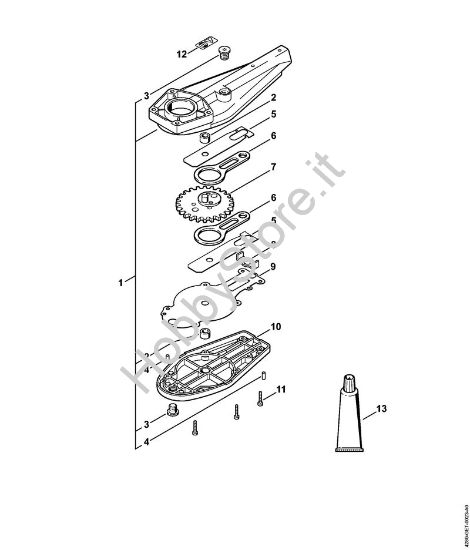 Riduttore lama 0°, 30°, 0° - 90° (24.2005) Tosasiepi (HL) HL 100 K della marca STIHL