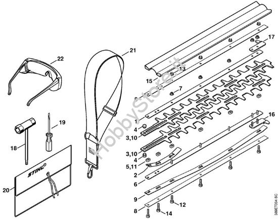 Coltello, attrezzi Tosasiepi (HL) HL 45 della marca STIHL