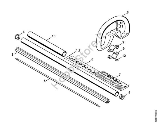 Stelo, Impugnatura circolare Tosasiepi (HL) HL 45 della marca STIHL