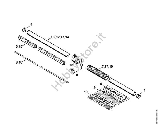 Stelo Tosasiepi (HL) HL 75 della marca STIHL