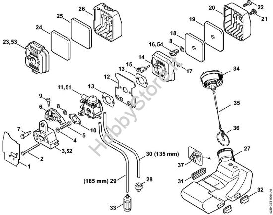 Filtro aria, serbatoio carburante Tosasiepi (HL) HL 75 K della marca STIHL