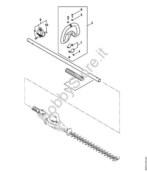 Stelo, Impugnatura circolare Tosasiepi a batteria (HLA) HLA 65 della marca STIHL