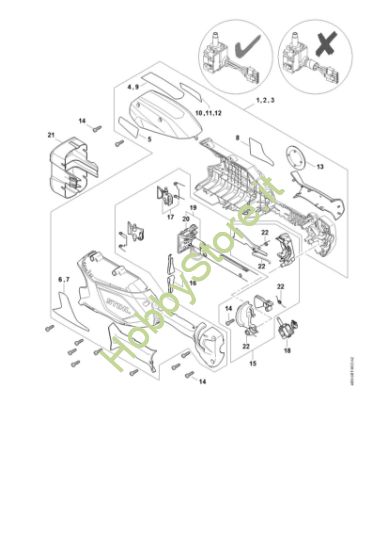 Picture of Corpo impugnatura, copertura    443381483 HLA 66
